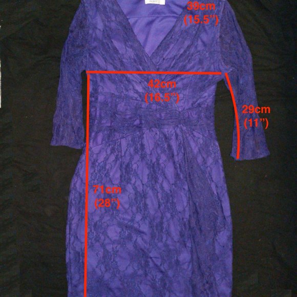 4/$20 | Ricki's Lace Purple Dress with Empire Waist - Picture 2 of 8